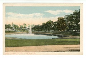 MA - Springfield. Forest Park, Paddle Pond