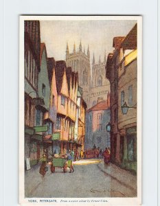 Postcard From a water colour by Ernest Uden Petergate York England