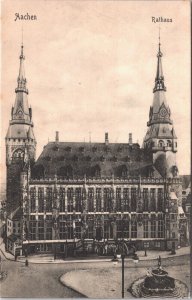 Germany Aachen Rathaus Vintage Postcard 04.93