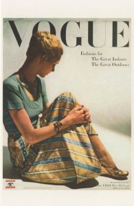 Ladies Fashion WW2 1944 Gypsy Skirt Vogue Magazine Postcard