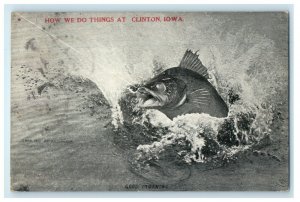 1919 How We Do Things at Clinton Iowa IA Posted Antique Postcard 