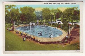 P588 JLs 1954 linen forest park swimming pool ottowa kanas