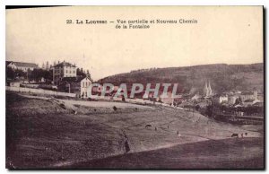 Old Postcard Louvesc view Partial and New Chemin de la Fontaine