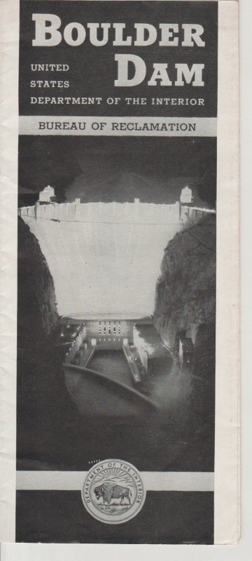 1930s Boulder Dam Brochure Published by US Dept of the Interior