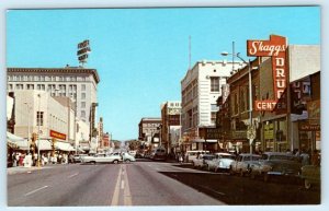 ALBUQUERQUE, NM New Mexico~ Route 66 CENTRAL AVENUE Street Scene c1950s Postcard