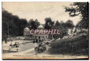 Postcard Old Tennis Forges les Eaux Hydrotherapy