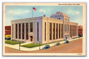 Post Office Sioux City Iowa IA Linen Postcard F21