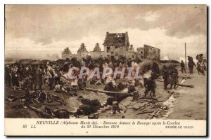 Old Postcard Neuville Alphonse Marie Bivouac at Le Bourget after the Battle o...