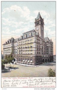 Post Office, WASHINGTON, D.C., PU-1907 Glitter Detail