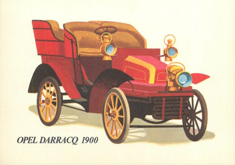 Postcard Opel Darracq 1900 classic vintage car