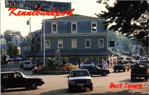 Kennebunkport Dock Square Maine ME Old Cars Postcard UNP VTG Unused Vintage 