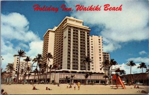 Hawaii Holiday Inn Waikiki Beach Chrome Postcard C189