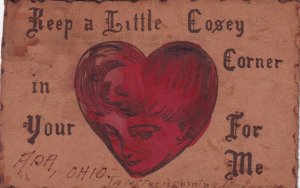 Keep a Little Cosey Corner in Your (heart) For Me, Woman's face, 1900-10s