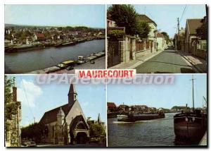 Postcard Modern Maurecourt Le Quai Boubou Dado La Rue Du General de Gaulle ch...