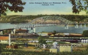 Julien Dubuque Bridge and Mississippi River - Iowa IA  