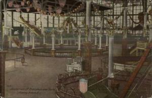 Coney Island NY Steeplechase Park Interior c1910 Postcard