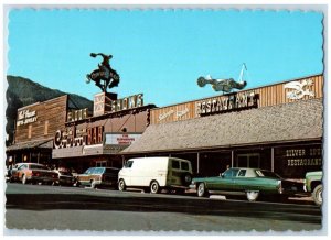 c1960 Looking South US Highway 26 Cowbar Street Jackson Wyoming Vintage Postcard