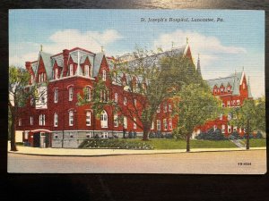 Vintage Postcard 1946 St. Joseph's Hospital Lancaster Pennsylvania