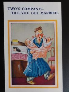 Comic: Two's Compant - TILL YOU GET MARRIED. Old Postcard