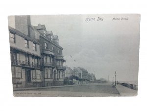 Marine Parade  Herne Bay Kent Vintage Postcard 1906