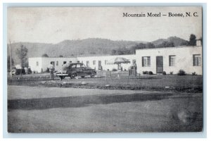 c1940s Vintage Car, Fireproof Mountain Motel, Boone, North Carolina NC Postcard 