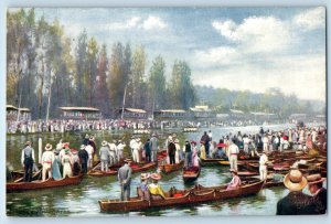 Oxfordshire England Postcard Regatta Henley on Thames c1910 Oilette Tuck Art
