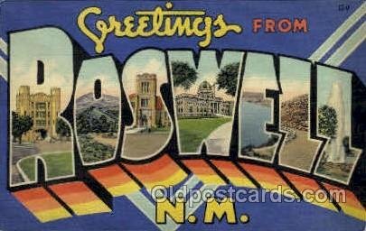 Roswell, NM, New Mexico,USA Large Letter USA Town Unused close to perfect cor...