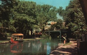 Vintage Postcard 1968 View of San Antonio River Venice of Texas San Antonio TX