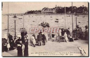 Old Postcard Arcachon Vue Prize De La Jetee Promenade