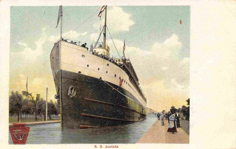 Steamer Juniata Great Lakes Ship 1905c postcard