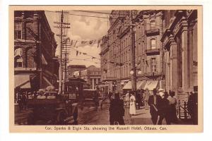 Sparks Street and Elgin Street, Russell Hotel, Nice Car, Ottawa, Ontario, Sep...