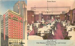 Colorpicture Hotel Bristol 1951 Roadside Interior NEW YORK CITY NEW YORK 2992