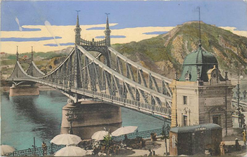 Hungary 1910 BUDAPEST Ferencz Jozsef Danube bridge pont Francois Josef