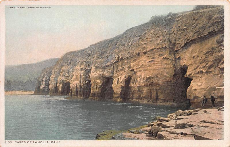 Caves of La Jolla, California, Early Postcard, Unused