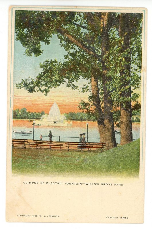 PA - Willow Grove Park. Electric Fountain © 1905