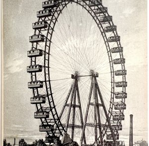 Paris France The Big Ferris Wheel 1910s WW1 Era Postcard Grand Roue PCBG12A