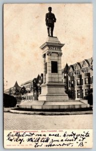 Watson Monument  Baltimore  Maryland  Postcard  1907