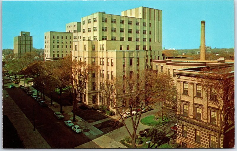 VINTAGE POSTCARD THE BUFFALO GENERAL HOSPITAL LOCATED ON HIGH STREET BUFFALO NY