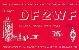 German Maria Theresia Allee Aachen Amateur War Zone Radio Station QSL Postcard