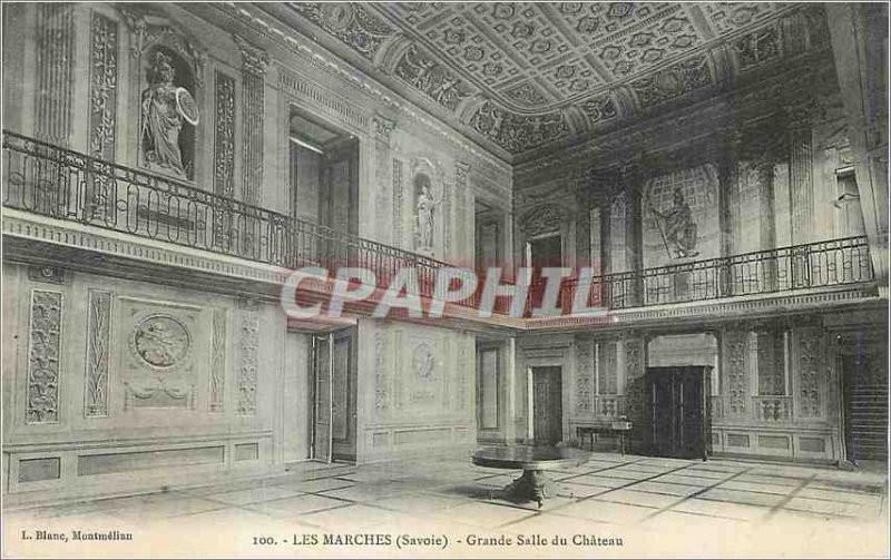 Postcard Old Marches (Savoie) Great Hall of the Chateau