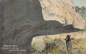 HANGING ROCK WALNUT CREEK FLAGSTAFF ARIZONA POSTCARD (c. 1910)