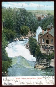 h214 - SHERBROOKE Quebec Postcard 1906 Magog River