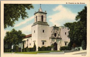 Church of St. Francis on the Brazos San Antonio TX Vintage Postcard K63