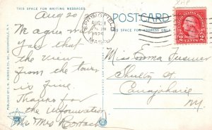 Observation Tower Summit Jacob's Ladder Trail Russell Massachusett Postcard 1926