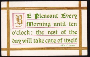 Be Pleasant Every Morning – F. A. Owen Pub Co - Dansville, NY 1910