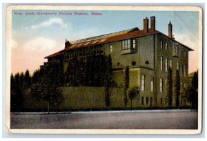 View Of Mrs. Jack Gardner's Palace Boston Massachusetts MA Antique Postcard