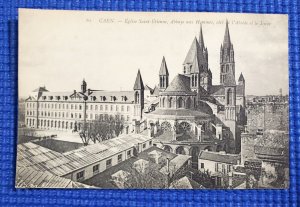 Saint Etienne Church Abbey of Men Side of the Apse Caen France c 1910 Postcard