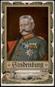 Germany WWI General von Hindenburg Patriotic PPC Schongau Bavaria CDS 70006