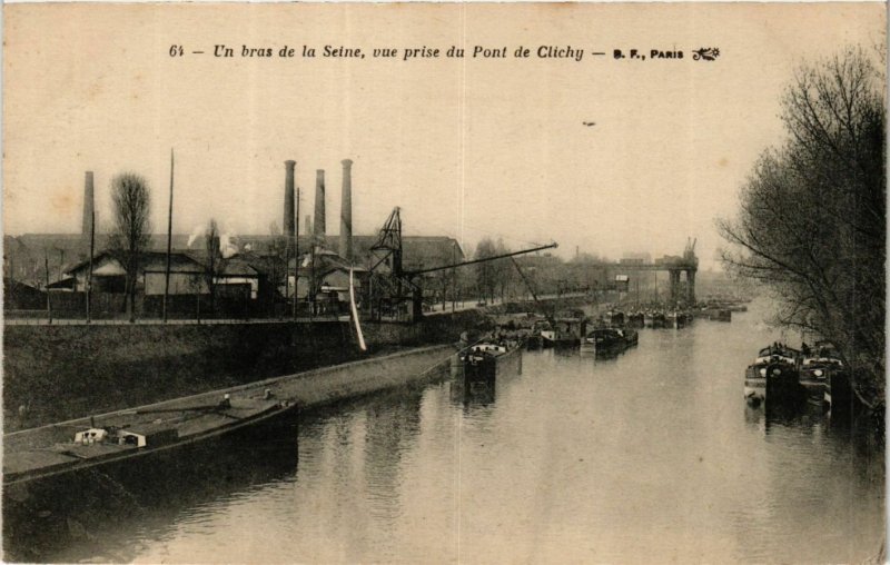 CPA Un bras de la Seine vue prise du Pont de Clichy (413273)