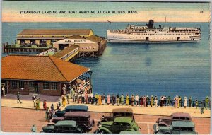 Postcard PIER SCENE Oak Bluffs Massachusetts MA AM2734